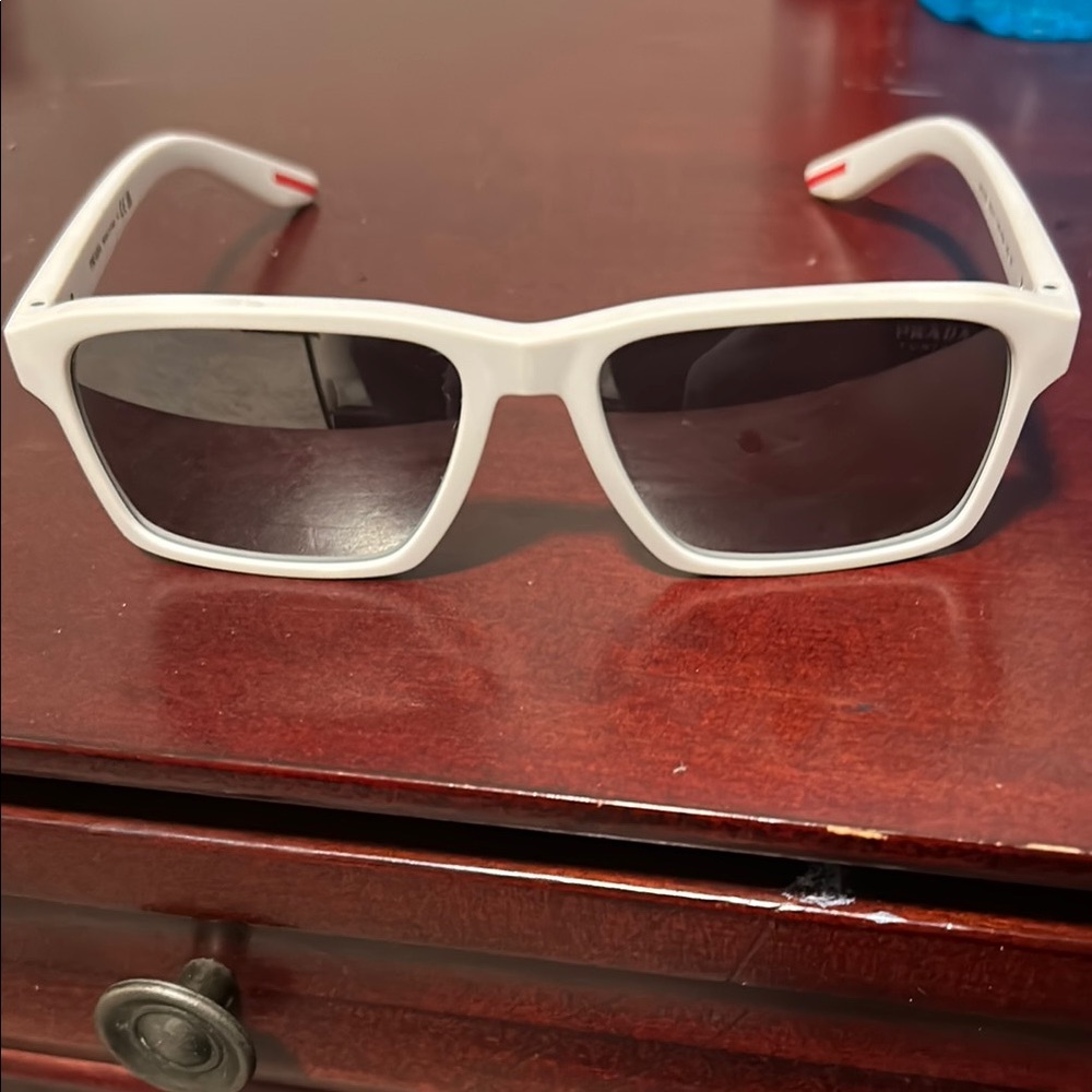 Prada White and Black Men's Sunglasses